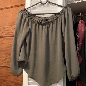 Olive off the shoulder top